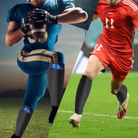 Azonelife 2 pár futball lábszárvédő zokni, lélegző calf sleeve fekete-fehér táskával 6