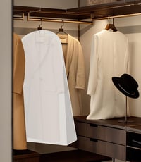 Azyvum 180 cm-es esküvői ruha táska légáteresztő cipzárral vízálló fehér - 1 Piece White 8