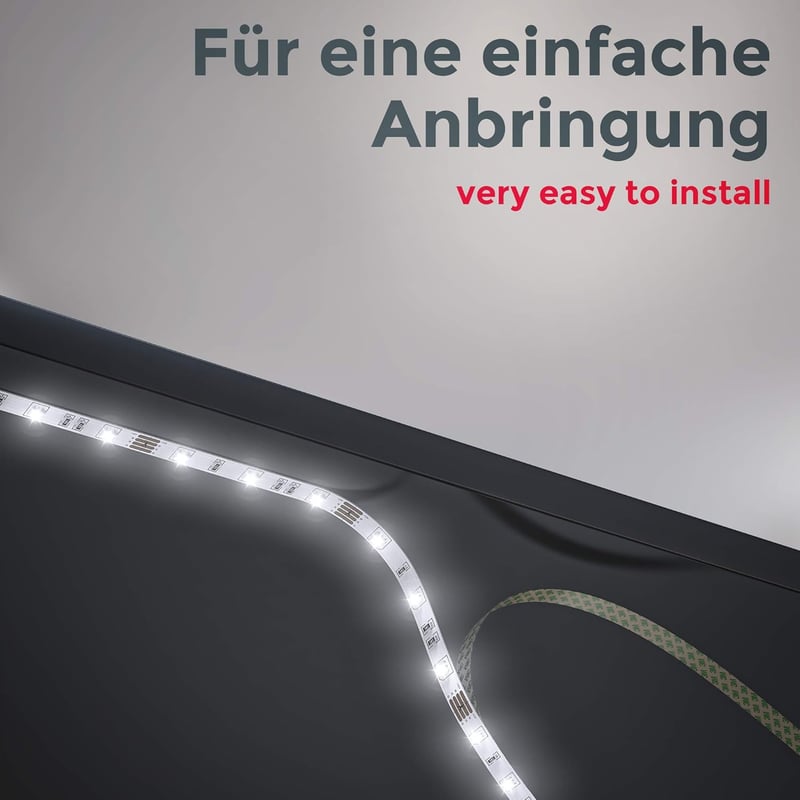 B.K.Licht 3m RGB LED szalag távirányítóval, öntapadós, színváltó fénysáv - 3 M Silicone Rgb