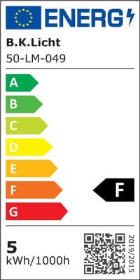 B.K.Licht 6 kom. LED ugradbena kupaonska svjetiljka 230V 4,8W ultra tanka IP44 promjer rupe 60mm topla bijela mat nikal 75x30mm stropna svjetiljka 10
