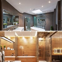 B.K.Licht 6 kom. LED ugradbena kupaonska svjetiljka 230V 4,8W ultra tanka IP44 promjer rupe 60mm topla bijela mat nikal 75x30mm stropna svjetiljka 8