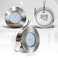 B.K.Licht 6 kom. LED ugradbena kupaonska svjetiljka 230V 4,8W ultra tanka IP44 promjer rupe 60mm topla bijela mat nikal 75x30mm stropna svjetiljka 5