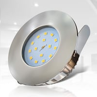 B.K.Licht 6 kom. LED ugradbena kupaonska svjetiljka 230V 4,8W ultra tanka IP44 promjer rupe 60mm topla bijela mat nikal 75x30mm stropna svjetiljka 3