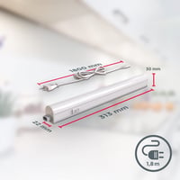 LED lišta B.K.Licht s vypínačom, neutrálne biele svetlo, rozšíriteľná, 87,3x2,2x3 cm, biela, osvetlenie pod kuchynskú linku 7