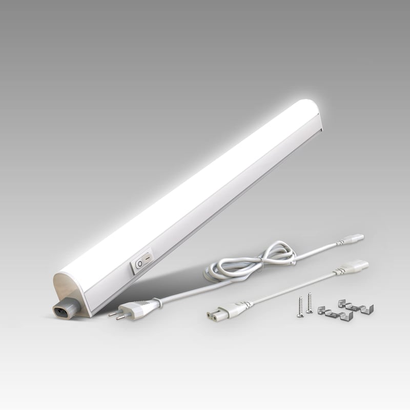 LED lišta B.K.Licht s vypínačom, neutrálne biele svetlo, rozšíriteľná, 87,3x2,2x3 cm, biela, osvetlenie pod kuchynskú linku