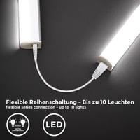 LED lišta B.K.Licht s vypínačom, neutrálne biele svetlo, rozšíriteľná, 87,3x2,2x3 cm, biela, osvetlenie pod kuchynskú linku 5