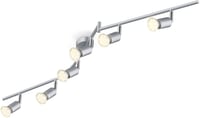B.K.Licht LED mennyezeti lámpa forgatható meleg fény 6x3W GU10 ezüst titán - 6 focos, Titanium - Bar 1