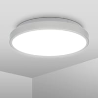 B.K.Licht LED stropna svjetiljka za kupaonicu – IP44, 12W, 1200 lm, neutralna bijela svjetlost, 29x7 cm, srebrna, za kuhinje i vlažne prostorije 1