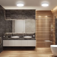 B.K.Licht LED stropna svjetiljka za kupaonicu – IP44, 12W, 1200 lm, neutralna bijela svjetlost, 29x7 cm, srebrna, za kuhinje i vlažne prostorije 3