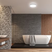 B.K.Licht LED stropna svjetiljka za kupaonicu – IP44, 12W, 1200 lm, neutralna bijela svjetlost, 29x7 cm, srebrna, za kuhinje i vlažne prostorije 5