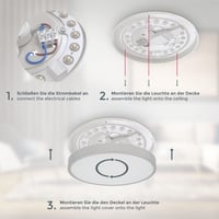 B.K.Licht LED stropna svjetiljka za kupaonicu – IP44, 12W, 1200 lm, neutralna bijela svjetlost, 29x7 cm, srebrna, za kuhinje i vlažne prostorije 4