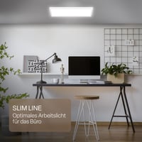 B.K.Licht LED stropné svietidlo s nepriamym svetlom, plochý panel, neutrálna biela, IP44, do kúpeľne, 58 x 20 x 3 cm 5