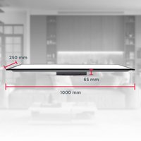 B.K.Licht LED stropna svjetiljka s daljinskim upravljačem, 100x25x6,5 cm, crna, ultra tanki panel, podesiva od tople bijele do hladne bijele boje, za dnevni boravak 6