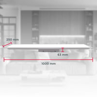 LED stropné svietidlo B.K.Licht s diaľkovým ovládaním, stmievateľné, nastaviteľná teplota bieleho svetla CCT, 24 W, 2200 lm, plochý dizajn, 100 x 25 x 6,3 cm, biele 8
