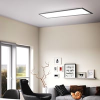 B.K.Licht LED stropna panel svjetiljka - 25x100 cm, crna, ultra tanka, 22W, 2200 lumena, 4000K neutralno bijelo svjetlo, rasvjeta za dnevni boravak i spavaću sobu 2