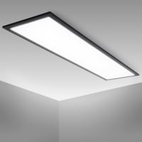 B.K.Licht LED stropna panel svjetiljka - 25x100 cm, crna, ultra tanka, 22W, 2200 lumena, 4000K neutralno bijelo svjetlo, rasvjeta za dnevni boravak i spavaću sobu 1