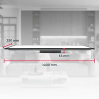 B.K.Licht LED stropna panel svjetiljka - 25x100 cm, crna, ultra tanka, 22W, 2200 lumena, 4000K neutralno bijelo svjetlo, rasvjeta za dnevni boravak i spavaću sobu 6