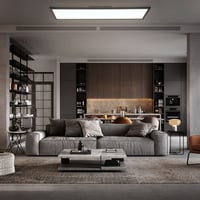 B.K.Licht LED stropna panel svjetiljka - 25x100 cm, crna, ultra tanka, 22W, 2200 lumena, 4000K neutralno bijelo svjetlo, rasvjeta za dnevni boravak i spavaću sobu 5