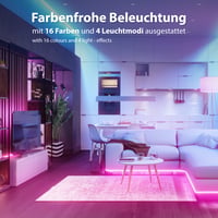 Banda LED B.K.Licht 10m cu telecomandă, culori RGB, reglabilă, bandă luminoasă autoadezivă pentru decorarea camerei și gaming, 1000x1x0,25 cm, alb 4