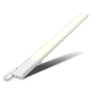 B.K.Licht LED traka s prekidačem, toplo bijelo svjetlo, osvjetljenje kuhinjske radne ploče, s ugrađenim kabelom za napajanje, bijelo-srebrna, 57,5x4,9x1,3 cm