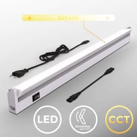 Bandă LED B.K.Licht cu întrerupător, temperatură de culoare reglabilă de la alb cald la alb neutru, extensibilă, iluminat sub dulapul de bucătărie, 54,7x6,1x2,4 cm, argintiu 7