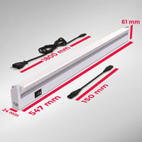 Bandă LED B.K.Licht cu întrerupător, temperatură de culoare reglabilă de la alb cald la alb neutru, extensibilă, iluminat sub dulapul de bucătărie, 54,7x6,1x2,4 cm, argintiu 6