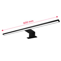 B.K.Licht LED osvetlenie zrkadla do kúpeľne – 60 cm, 8W, 4000K neutrálna biela, 780 lm, IP44, čierne, 2v1 upevnenie, osvetlenie skrinky 4