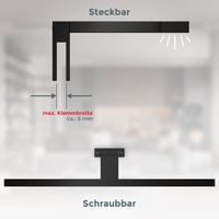 B.K.Licht LED osvetlenie zrkadla do kúpeľne – 60 cm, 8W, 4000K neutrálna biela, 780 lm, IP44, čierne, 2v1 upevnenie, osvetlenie skrinky 8