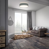 B.K.Licht stropna svjetiljka sa sivim platnenim sjenilom, E27 grlo, maks. 40 W, rasvjeta za dnevni boravak, spavaću sobu i kuhinju, 38x10 cm 7