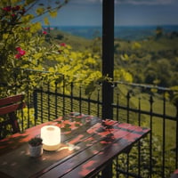 Lampă de masă LED mini B.K.Licht, fără fir, IP44, funcție tactilă, reglabilă treptat, cu acumulator, USB-C, lampă de veghe, pentru exterior/camera copiilor, aspect de lemn, 7x7 cm 3