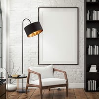 Lampadar vintage B.K.Licht cu întrerupător de picior, abajur textil negru-auriu, pivotant, E27, 25x145 cm, lampă de citit în stil industrial pentru living 6
