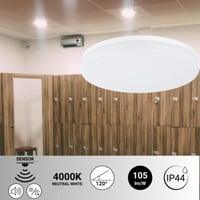 Plafonieră LED B·LED BARCELONA 18W cu senzor de sunet și crepuscular, IP44, Ø26 cm, alb neutru, pentru baie, bucătărie, exterior 6