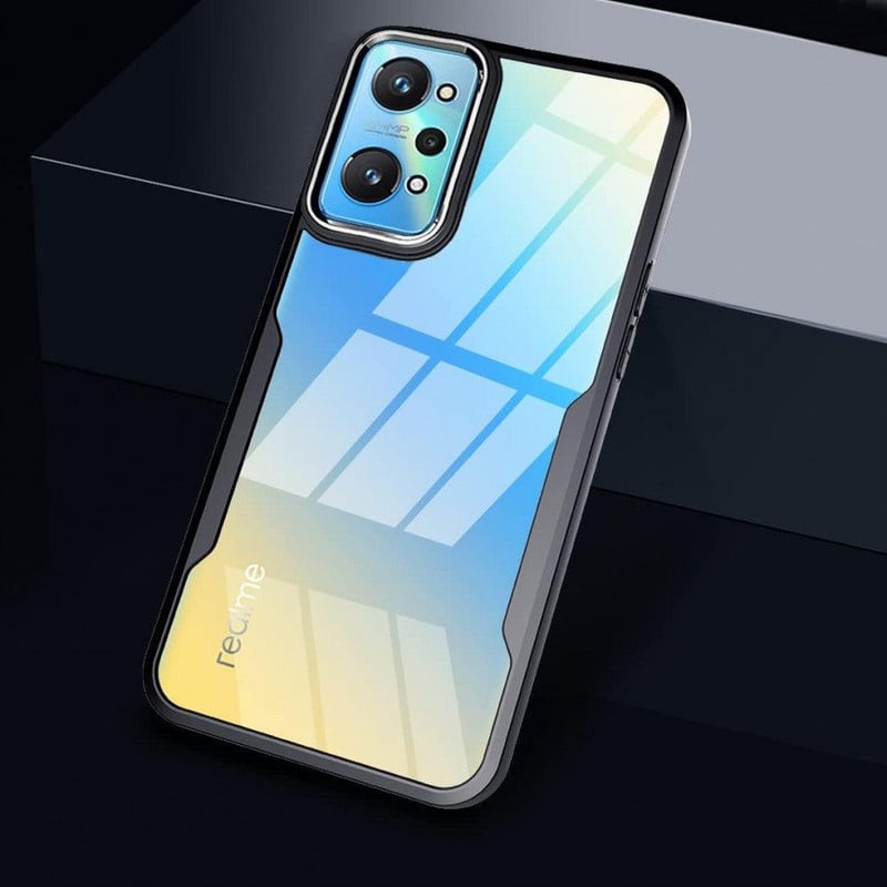 Realme 8i ütésálló tok - Rugalmas TPU és átlátszó PC hátlap