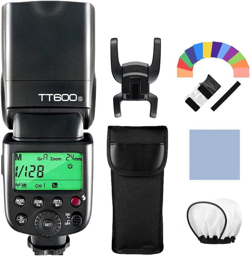 Godox TT600S 2.4G Vezeték Nélküli Vaku Sony Fényképezőgépekhez - GN60 Vakuerő, 1/8000s HSS, Master/Slave Funkció, MI Hot Shoe Csatlakozás