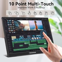 Thinlerain 14" Hordozható Érintőképernyős Monitor - Full HD IPS Kijelző, USB-C/HDMI Csatlakozás, 10 Pontos Érintés, PC/Laptop Kiegészítő 2