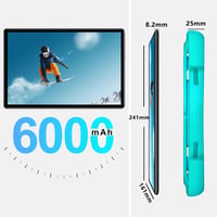 AOCWEI X700 10" Gyerektablet Android 13 Rendszerrel, 12GB RAM, 128GB Tárhely, 512GB Bővíthető, 5G WiFi, Octa-Core, 6000mAh, Gyerekzár, Zöld  5