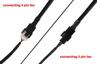 Hsthe Sea PWM ventilátor elosztó kábel, 2 db, 4 tűs, 1-ről 3-ra, 26,7 cm, PC-hez 4
