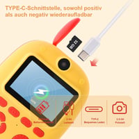 Goldge gyerek instant fényképezőgép, 32GB, nyomtatópapírral, piros-sárga 7