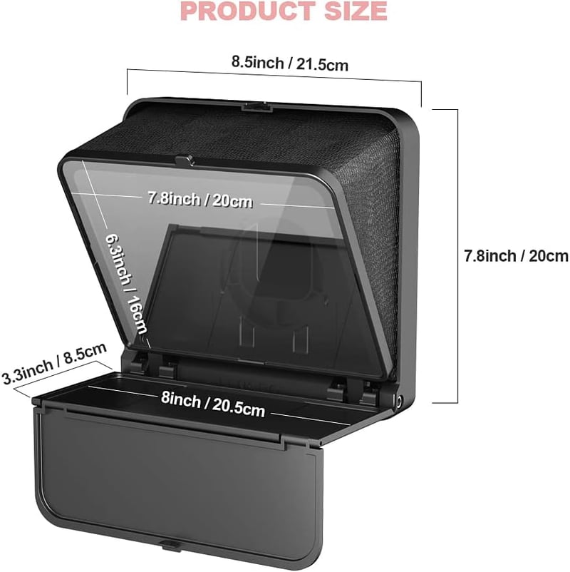 LENSGO TC7S Hordozható Mini Teleprompter Okostelefonhoz - Összecsukható Súgógép iOS és Android Készülékekhez, Vloghoz, Élő Közvetítéshez, Ok