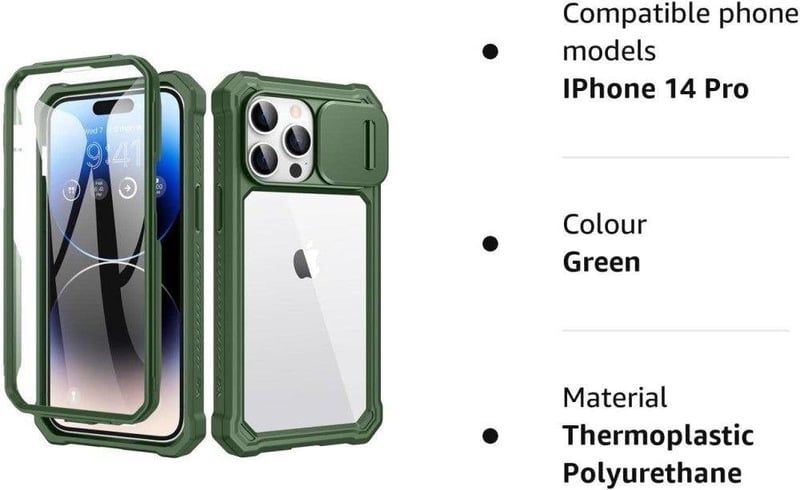iPhone 14 Pro Max Zöld Szilikon Tok MagSafe-fel, Fóliával és Kameravédővel