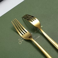 Arany színű, 12 részes prémium steakkészlet - HOMQUEN evőeszköz szett 6 személyre 5