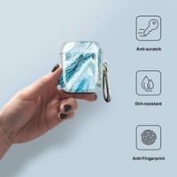 Apple AirPods 1-2 Kék Szilikon Tok Karabínerrel 4