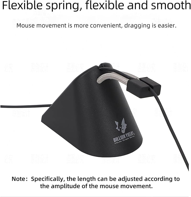 Sisyphy Gamer Egér Bungee - Fekete, 260g, Vezetéktartó