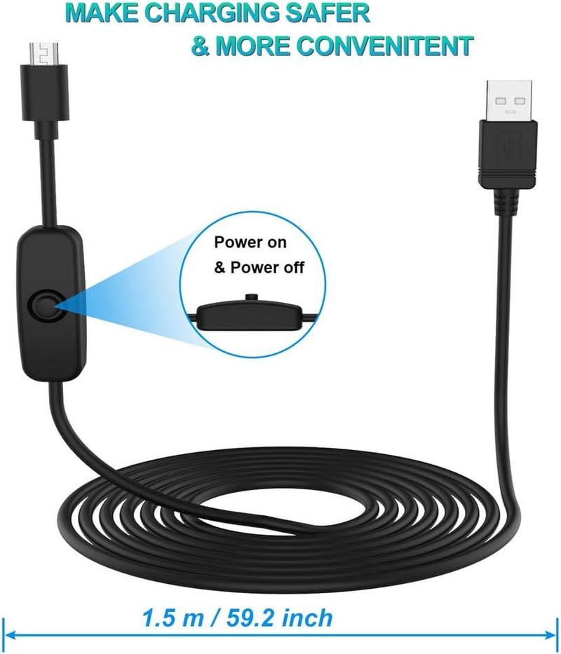 Raspberry Pi 3A Micro USB Töltő - 5V/3A EU Adapter, Fekete