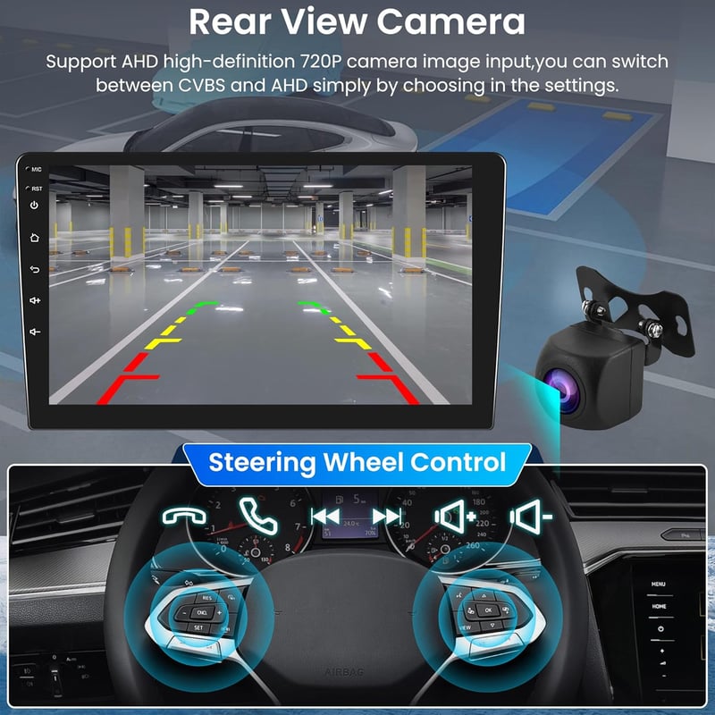 Rimoody 2DIN Android Autórádió VW Golf 7 2013-2018 Apple CarPlay GPS WiFi 10.1"
