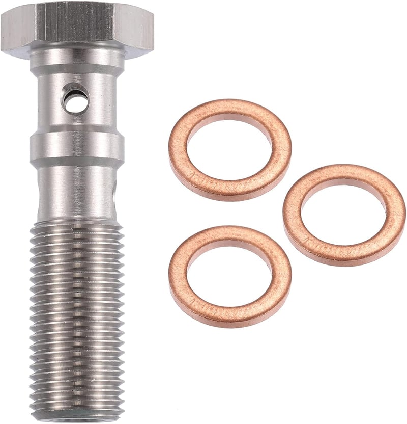 Autohaux M10x1.25 Turbó Fékvezeték Csavar Dupla Banjo Csavar 39mm
