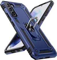 Samsung Galaxy S22 Ütésálló Tok Forgatható Gyűrűvel - Kék, Katonai Minőség 1
