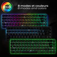 EMPIRE GAMING K508 Kompakt Vezeték Nélküli Gamer Billentyűzet - 2.4G/Type-C - PS4/PS5/PC/Mac - RGB Háttérvilágítás - 23 Anti-Ghosting Gomb 4