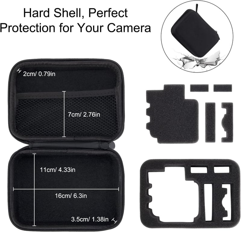 GoPro Vízálló Tok - Hero 8/7/6/5/4/3+/3/2 és Kompatibilis Kamerákhoz