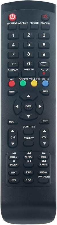 ALLIMITY Univerzális Távirányító AKAI Smart TV-hez - Kompatibilis AKTV190, AKTV3210, AKTV4026 és Más Modellekkel, 10m Hatótávolság 1
